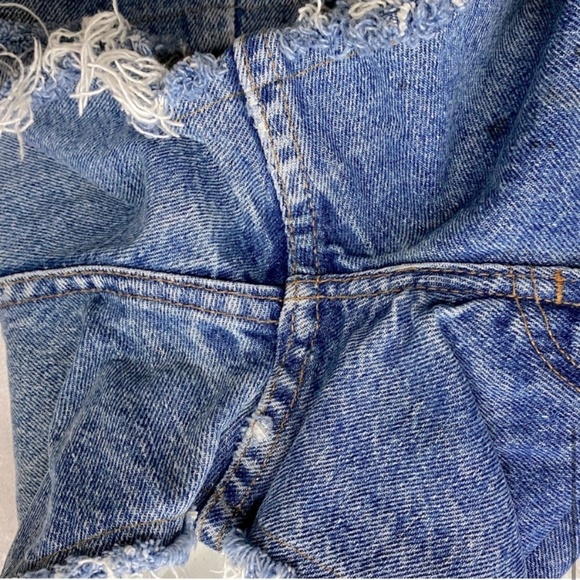 Vintage Great Western Garment Company Distressed Cut Off Jean Shorts 28 - Picture 9 of 10